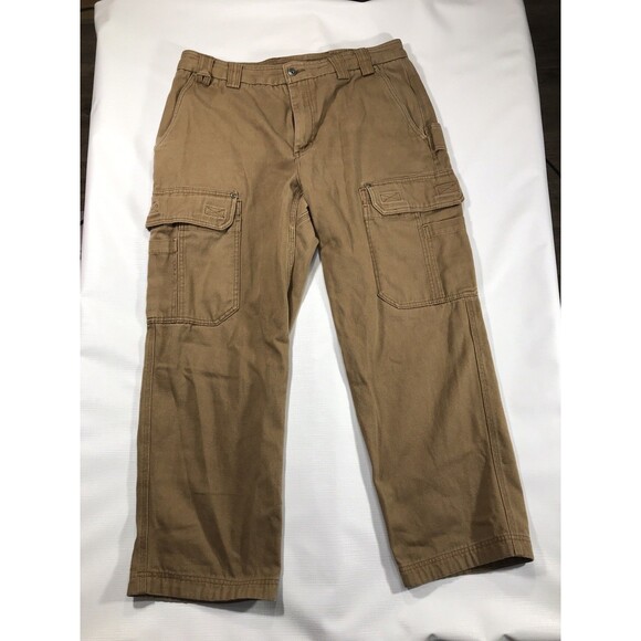 Duluth Trading Carpenter Pants 38x30 Cargo Relaxed Canvas Work Wear - Picture 1 of 9